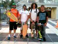 Long dictance skaters at MyCiti Bike Lane launch