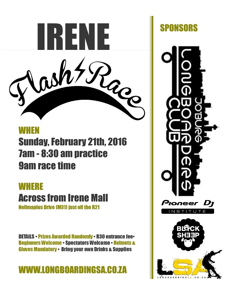 Irene Flash Race Event Details Longboarding SA