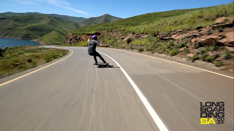 Brad Melin Clever Grom Lesotho Freeride Quick Clip Katze Dam Longboarding SA