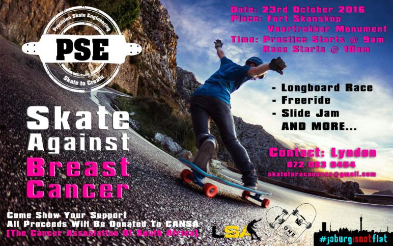 Skate against breast canser Johannesburg South Africa
